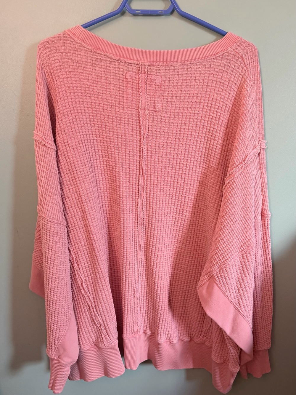 American Eagle Pink Waffle-Knit Women's Sweater
